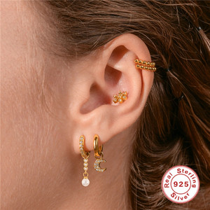 925 Sterling Bạc Đầy Màu Sắc Zircon Tua Dài Quyến Rũ Mặt Dây Chuyền Bông Tai Phụ Tùng Phụ Kiện Trang Sức Cho Phụ Nữ Bông Tai - Product Image 6