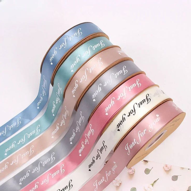Factory Wholesale Price Polyester Recycled Custom Logo Printed Satin Ribbon Roll for Fresh Flowers Gift