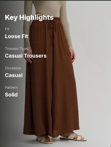 Pantalon de survêtement décontracté pour femme, taille haute élastique, anti-plis, imperméable, séchage rapide, coupe régulière, pour usage quotidien et détente - Product Image 3
