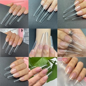 Trung Bình XL Quan Tài Hạnh Nhân Thon Mềm Gel Nail Mẹo Vuông X Tùy Chỉnh Logo Stiletto Pháp Xxxl Xxl Full Bìa Nail Mẹo - Product Image 3
