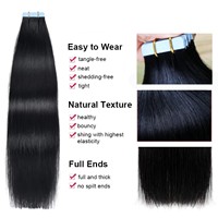 Extensions de cheveux humains double drawn à prix de gros, fournisseur professionnel, extensions à bandes adhésives invisibles effet ombré