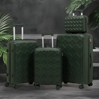 Nouvelle valise de voyage multifonctionnelle à grande capacité, en polyester léger et imperméable, avec 4 roues, au design simple et moderne, en matériau PP