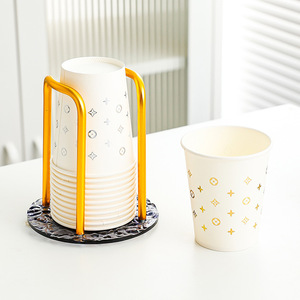 Portavasos Triple de Papel, Dispensador Apilable de Acrílico, Ahorro de Espacio, Soporte para Tazas de Café y Té para el Hogar - Product Image 2