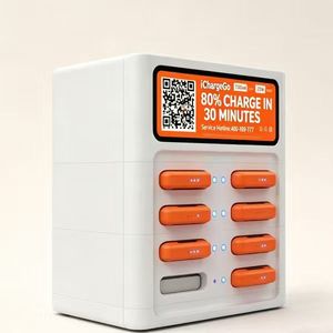 Estación de alquiler de baterías portátiles de carga rápida con 8 ranuras para móviles y teléfonos - Product Image 2
