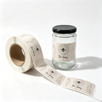Pot en vinyle de 500g, miel d'abeille naturel, autocollant adhésif imperméable, étiquette personnalisée imprimée, miel brut pur, logo privé acceptable