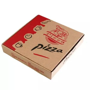 Leerer günstiger kompostierbarer langlebiger Karton für Catering Take-Away individuell bedruckte Fast-Food-Verpackungsbehälter Karton Pizza-Schachtel