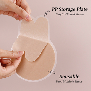 Copricapezzoli in Silicone Lavabili e Riutilizzabili a Forma di Orecchie di Coniglio, Nuovo Tessuto Delicato sulla Pelle per un Comfort di 6 Ore - Product Image 3