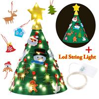 3D DIY Weihnachts filz Baum Dekorationen Filz Advents kalender Wandbehang Filz Weihnachts baum