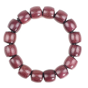 Purple Sandalwood <b>Bracelet</b> 13x14mm Rosewood Barrel Beads <b>Couple</b> Jewelry Unisex Everyday Wear - Product Image 5