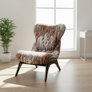 เก้าอี้พักผ่อนดีไซน์หรูหราทันสมัย หุ้มเบาะแบบ Wingback ลายโดดเด่น <span class=keywords><strong>ขา</strong></span>โลหะ - Product Image 5