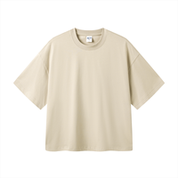 T-shirt surdimensionné lourd 100% coton t-shirts courts Logo personnalisé Boxy Fit blanc Streetwear hommes T-shirt