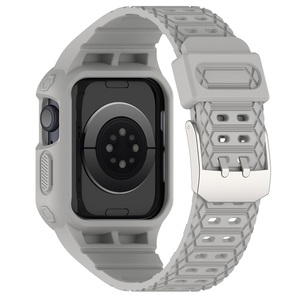 Pour <span class=keywords><strong>Apple</strong></span> <span class=keywords><strong>Watch</strong></span> Ultra 5 6 7 <span class=keywords><strong>8</strong></span> étui de protection robuste 49mm antichoc armure TPU bracelet de montre intégré - Product Image 4