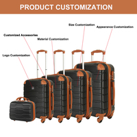 Ensemble de 5 valises extensibles en PP, PC et ABS avec serrure TSA, roulettes pivotantes, 12, 20, 24, 28, 32 pouces