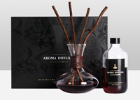 Diffuseur de parfum d'ambiance de luxe en verre, grande capacité 500 ml, sans fumée, pour huiles essentielles, décoration aromatique, cadeau