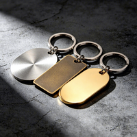 Polierter Zinklegierung Schlüsselanhänger aus Metall, geometrischer Schlüsselring, Großhandel