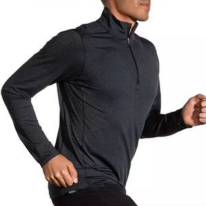 Personnalisé Léger Doux 90% Polyester 10% Spandex Séchage Rapide Respirant Quart Zip Pull Active Wear Sport Sweatshirt - Product Image 5