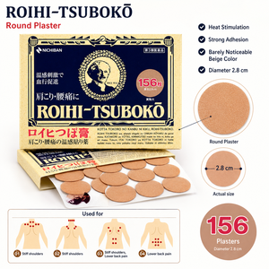 Parches Adhesivos Médicos Nichiban Roihi Tsuboko Hechos en Japón, para Alivio del Dolor, Clase I, 156 Unidades, para Dolor de Espalda, Hombro Rígido, Sangre, 2.8cm - Product Image 1
