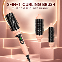 Outils de coiffure professionnels 3 en 1, brosse à boucler, fer à boucler professionnel, brosse à boucler pour outils de coiffure de salon