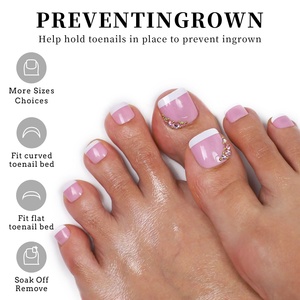 Faux ongles d'orteil conseils court carré mat clair doux artificiel ongle <span class=keywords><strong>Extension</strong></span> <span class=keywords><strong>pied</strong></span> pour Salon court doux <span class=keywords><strong>Gel</strong></span> orteil ongles conseils - Product Image 2