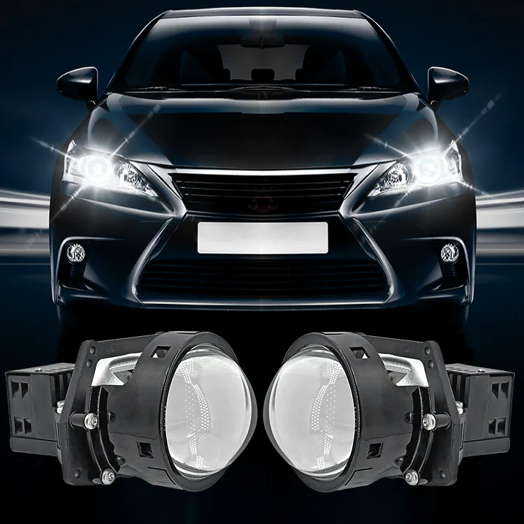 Lampe automatique de haute qualité Mini lentille Led H4 9003 Hib2 ampoules phare voiture moto double projecteur Len Led automobile Moto 12v 24v