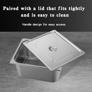 Tam boy otel restoran mutfak ekipmanları amerikan tarzı 1/2 GN derin buhar masa paslanmaz çelik gıda tavalar anti-reçel reşo - Product Image 3