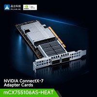 Carte adaptateur double port QSFP112 PCIe 5.0 X16 NVIDIA Connect X-7 MCX755106AS-HEAT 200GbE NDR200 pour IA et HPC (vente en gros)
