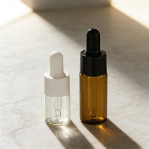 Stock 1ml 2ml 3ml 5ml <b>Mini</b> Amber Glass Dropper Bottles Dropper Small <b>Sample</b> Vials with Dropper Lid for Traveling Essential Oils - Product Image 2
