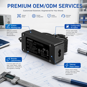 Alimentation électrique de bureau AC/DC 12V 65W d'origine avec certification UL FCC GS ETL CE UKCA SAA BIS Protection de sécurité certifiée OEM ODM - Product Image 4
