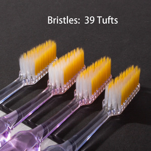 แปรงสีฟันแบบใส 18.5 ซม. ขนแปรงไนลอนนุ่ม สำหรับใช้ในบ้าน แบบธรรมดา สำหรับผู้ใหญ่ - Product Image 2