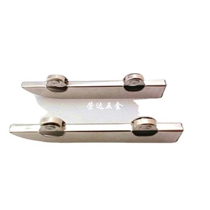 Roue à double roulement en acier inoxydable pour porte coulissante en verre, design minimaliste, antirouille - Product Image 5