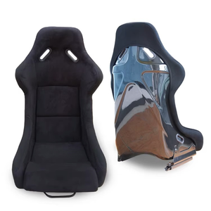 Sièges de course baquets fixes en fibre de verre Tissu PVC PU daim noir Sièges Kia Stinger en fibre de carbone avec compatibilité <span class=keywords><strong>Sparco</strong></span> - Product Image 3