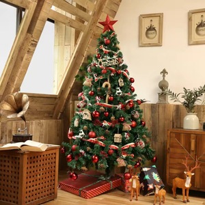 Árbol de Navidad Artificial de Alta Calidad al por Mayor, Plegable, con Copos de Nieve, Preiluminado, de 6 pies, 7 pies, 9 pies y 12 pies, con Luces LED Decorativas - Product Image 1
