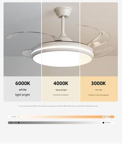 42inch có thể thu vào đèn trần điều khiển từ xa DC động cơ hiện đại đèn chùm quạt trần cho phòng ngủ phòng khách ventilador LED - Product Image 4