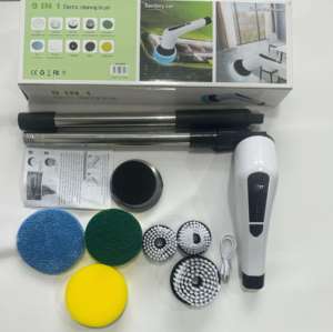 New <b>Shower</b> Scrubber with Electric Rotating Floor Washer or Bathroom Cleaning Electric Cleaning Brush with Multiple <b>Attachments</b> - Product Image 6