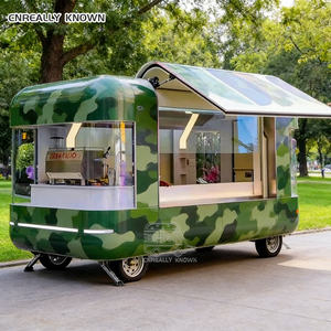 Carrito de Comida Cuadrado Redondeado para Servicio en la Playa, Diseño Costero Personalizado, Equipo con Protección Contra la Corrosión, Remolque Móvil para Concesiones - Product Image 2