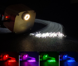 Kit de Luces LED RGBW de 16W para Techo de Auto, Lámpara de Techo de Fibra Óptica Sincronizada con 100/150/200 Hilos, Proyector de Cielo Estrellado Intermitente DIY - Product Image 6
