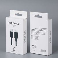 Boîtes d'emballage personnalisées neutres pour accessoires de téléphonie mobile, en carton, portables, pour câbles de charge C-C et lignes de données