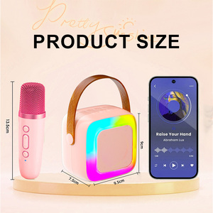Portable Mike Machine Speaker with <b>Microphone</b> Set RGB Colorful Light Speaker Wireless Dual Machine - Product Image 5