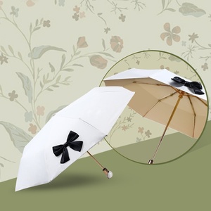 Parapluie Automatique Vintage Couleur Unie, Style Élégant, Parapluie Déesse à Nœud avec 8 Baleines, Protection Solaire et Anti-UV - Product Image 5