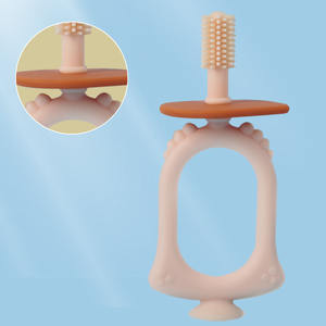 Bébé enfant en bas âge dentition poils doux <span class=keywords><strong>Bebe</strong></span> 360 formation brosses à dents Silicone jouets de dentition sucette gomme masseurs pour nouveau-né - Product Image 6