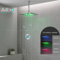 Système de douche thermostatique de 16 pouces avec jets de corps Kit combiné de douche à main au fini chromé Garantie de 3 ans pour salle de bain moderne