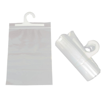 Sacs à fermeture éclair en LDPE transparent recyclable imprimés sur mesure, scellés à la chaleur, avec poignée intégrée, pour vêtements, chaussettes, bijoux