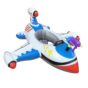 Hot Sale Customizable Eco-friendly PVC Inflatable Swim <b>Ring</b> for <b>Kids</b> Floating Toy Guns Riding on Airplane for Pool Fun - Product Image 3
