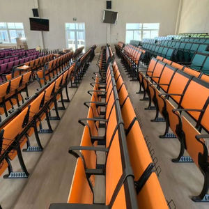 <span class=keywords><strong>Sala</strong></span> de conferencias escolar con escritorios y sillas conectados, <span class=keywords><strong>sala</strong></span> de conferencias, escalera universitaria, aula, sillas plegables de madera - Product Image 5