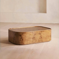 Table Basse Rétro Vintage en Bois Massif, Style Simple, Un Siège, pour Appartement, Hôtel, Villa, Salon