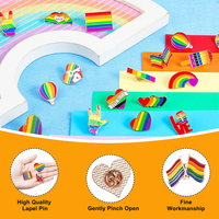 En gros, Pin's en émail personnalisé en fer blanc, drapeau lesbien homosexuel arc-en-ciel, fierté LGBTQ+, 25,4 mm, objet de collection LGBT