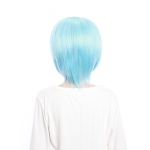 Peluca de personaje japonés Neon Genesis, serie de anime, <span class=keywords><strong>cosplay</strong></span>, Ayanami Rei - Product Image 4