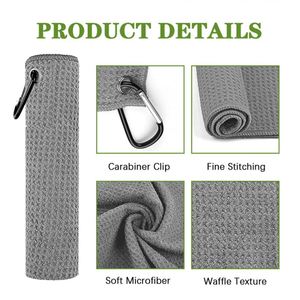 Serviette de golf en microfibre à impression numérique en gros - Cadeau pour hommes, époux, golfeurs - Chiffon de nettoyage pour balles et clubs de golf - Product Image 4