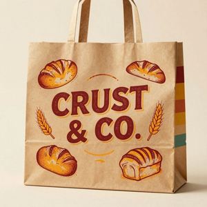 Bolsas de Papel Kraft Personalizadas con Asas para Empacar y Entregar Alimentos - Product Image 3