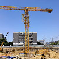 Grúa Torre DAHAN QTZ500-8530 de 25/32 Toneladas, Equipo de Construcción de Techo Plano, Momento de Elevación Nominal de 500t.m, Longitud del Brazo de 30m-85m, Motor